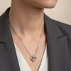 High-Fashion Interlocking Crystal Pendant Necklace