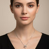 High-Fashion Interlocking Crystal Pendant Necklace