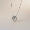 High-Fashion Interlocking Crystal Pendant Necklace