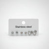 Silver Stainless Steel Earrings-Tiny Studs, Big Vibes