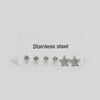 Silver Stainless Steel Earrings-Tiny Studs, Big Vibes