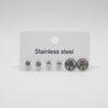 Silver Stainless Steel Earrings-Tiny Studs, Big Vibes