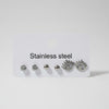 Silver Stainless Steel Earrings-Tiny Studs, Big Vibes