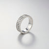 Double Row Zirconia Stainless Steel Ring