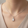 White Zirconia Stainless Steel Necklace