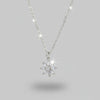 Radiant Flower Pendant Necklace – Zirconium Diamonds on Stainless Steel