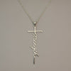 Strength Cross Pendant Necklace – Stainless Steel