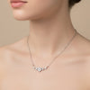 Radiant Floral Necklace – Graceful Sparkle in White Stainless Steel