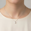 Timeless Sparkle – Stainless Steel Solitaire Necklace