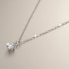 Timeless Sparkle – Stainless Steel Solitaire Necklace