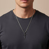 Men’s Stainless Steel Cross Necklace – 60 cm