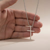 Men’s Stainless Steel Cross Necklace – 60 cm