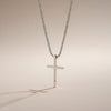 Men’s Stainless Steel Cross Necklace – 60 cm