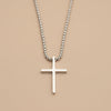 Stainless Steel Cross Pendant Necklace – 60 cm Chain