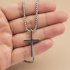 Stainless Steel Cross Pendant Necklace – 60 cm Chain