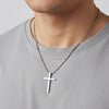 Stainless Steel Cross Pendant Necklace – 60 cm Chain