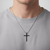 Stainless Steel Cross Pendant Necklace – 60 cm Chain