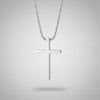 Stainless Steel Cross Pendant Necklace – 60 cm Chain
