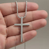 Stainless Steel Cross Pendant Necklace – 60 cm Chain