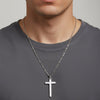 Luxury Stainless Steel Cross Necklace – 60cm Chain
