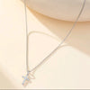 Stainless Steel Rhinestone Cross Necklace
