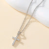Stainless Steel Rhinestone Cross Necklace