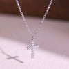 Stainless Steel Rhinestone Cross Necklace