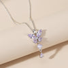 Stainless Steel Purple Butterfly Necklace