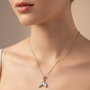 Sparkling Whale Tail Pendant Necklace