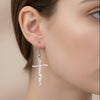 Stainless Steel Faith-Inspired Dangle Earrings
