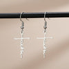 Stainless Steel Faith-Inspired Dangle Earrings