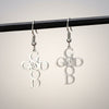 Stainless Steel Faith-Inspired Dangle Earrings
