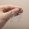 Stainless Steel Faith-Inspired Dangle Earrings