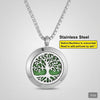 Stainless Steel Tree of Life Unisex Fragrance Necklace