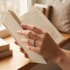Ring worn while reading a book