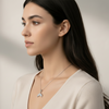 Sparkling Whale Tail Pendant Necklace