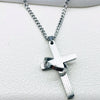 Men’s Stainless Steel Necklace – Cross + Ring