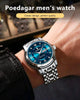 POEDAGAR 936 Men’s Stainless Steel Watch – Blue Dial