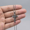 Men’s Stainless Steel Necklace – Cross + Ring