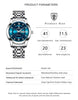 POEDAGAR 936 Men’s Stainless Steel Watch – Blue Dial