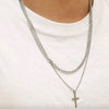 Men’s Stainless Steel Chain with Cross – Bold 2-in-1 Statement
