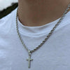 Men’s Stainless Steel Cross Necklace – Stylish & Protective